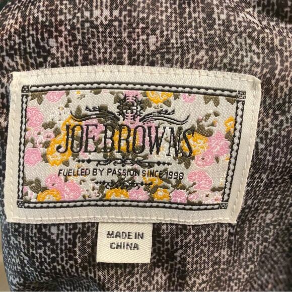 Joe Browns colorful graffiti stars Notched Collar Cocktail Trench Coat size 10 - Picture 4 of 16